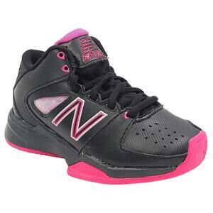 New Balance 82 Girls Basketball Shoes KB82BPY Size US 11XW Black Pink Leather